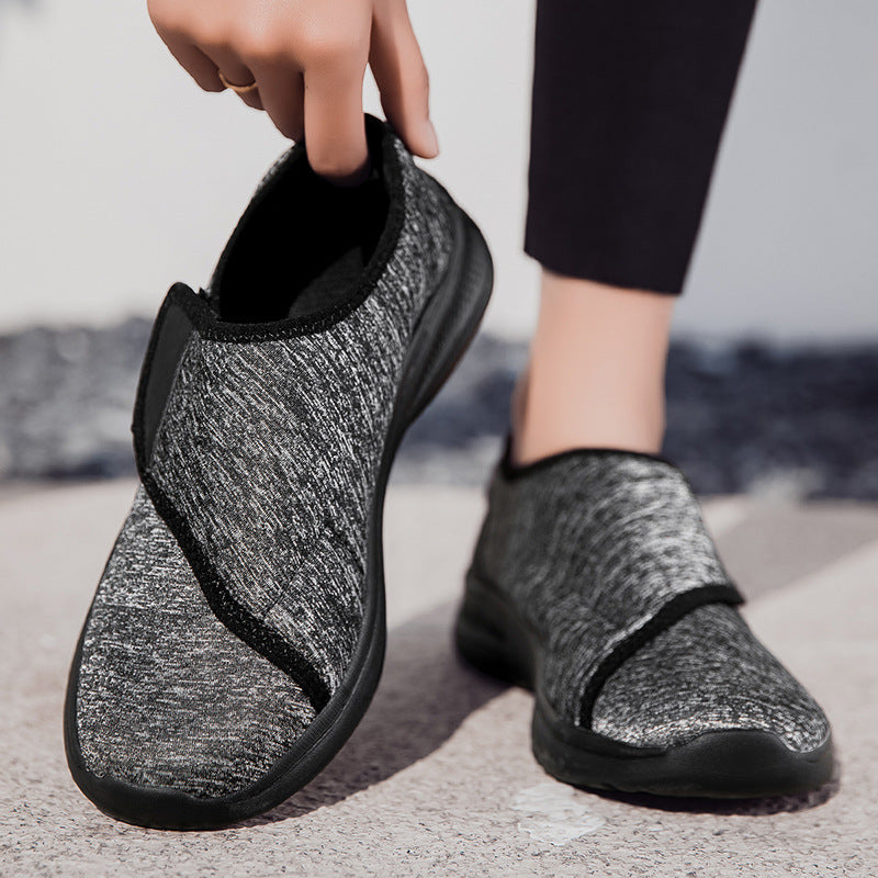 Damen Bequeme Slip-On Fitnessschuhe mit verstellbarem Klettverschluss R&B