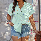 Damen Bluse mit buntem Herzmotiv R&B