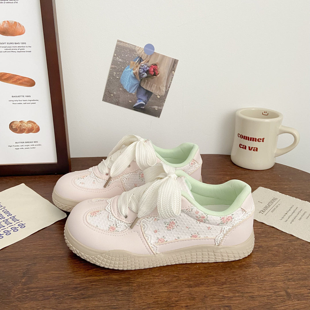 Damen Sneaker mit floralen Applikationen R&B