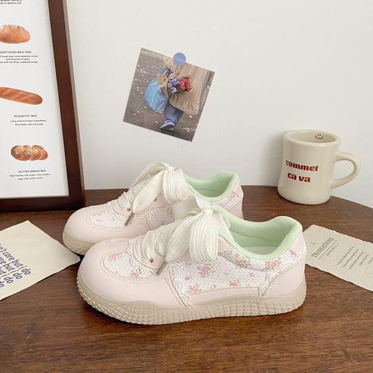 Damen Sneaker mit floralen Applikationen R&B