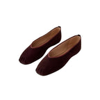 Damen Mokassin-Ballerinas aus weichem Veloursleder