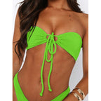 Damen Bandeau-Bikini mit raffinierten BindR&Bändern und strukturiertem Obermaterial R&B