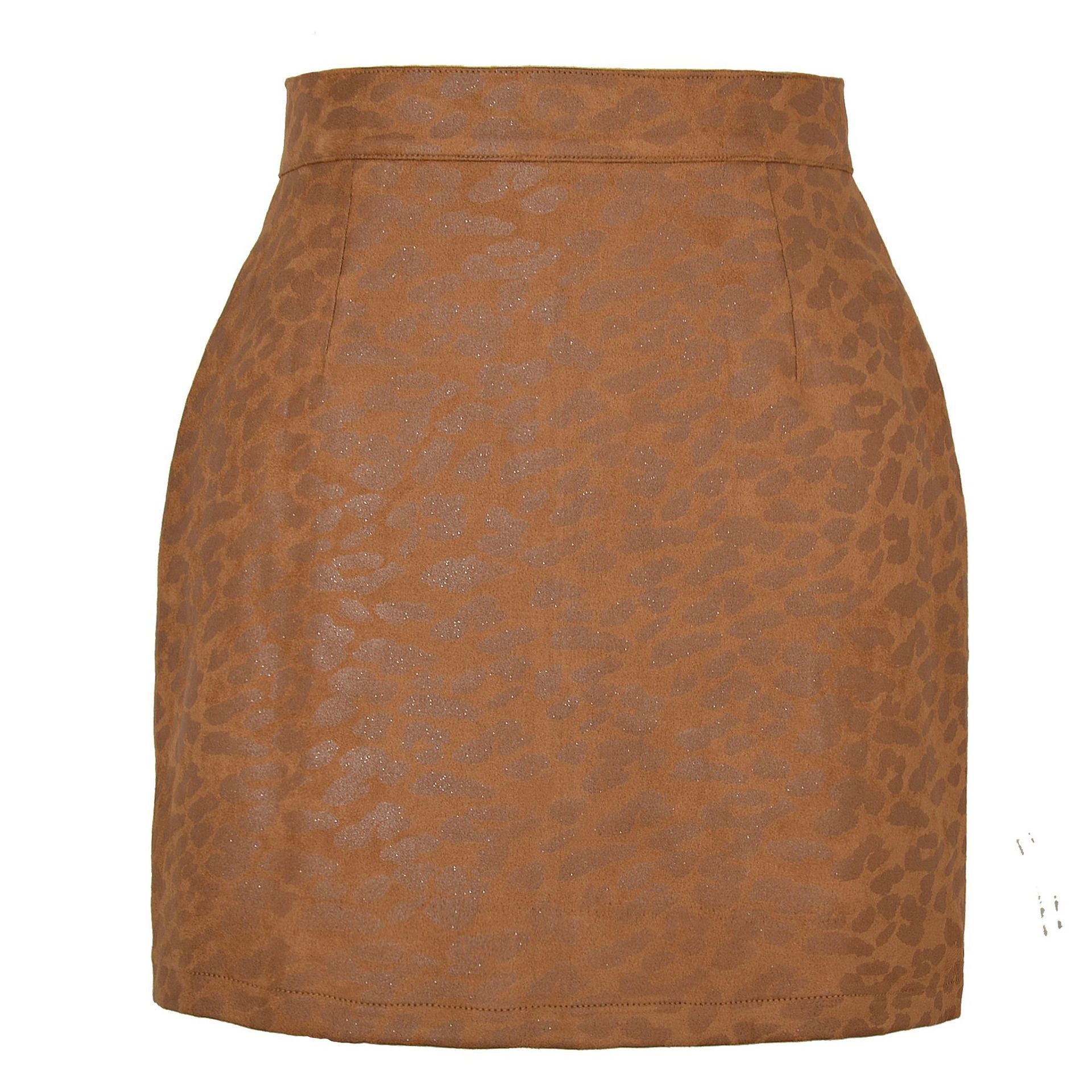 Damen modischer Minirrock mit elegantem Animal-Print und hochwertiger Verarbeitung R&B