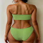 Damen Bandeau-Bikini mit verstellbarem Schnitt und bunten Akzenten R&B