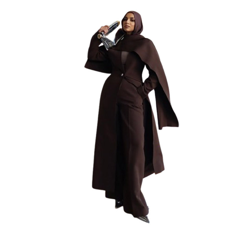 Damen elegante Couture-Jacke mit drapiertem Design R&B