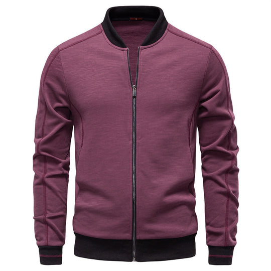 Herren Sportjacke mit modischem Stehkragen und elastischem Bund R&B