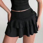 Damen Sommerliches Crop-Top und Mini-Rock Set R&B