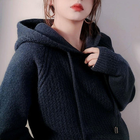 Damen Hoody mit innovativer Struktur und lässigem Schnitt R&B