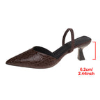Damen Slingback-Pumps mit Krokodilprägung und elegantem Absatz R&B