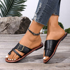Damen Offene Sandalen mit verstellbarem Riemen und bequemer Fußbettung R&B