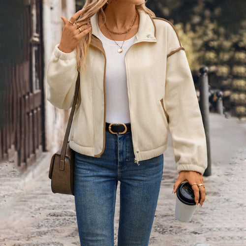 Damen Fleecejacke mit modernem Stehkragen und Taillierung R&B