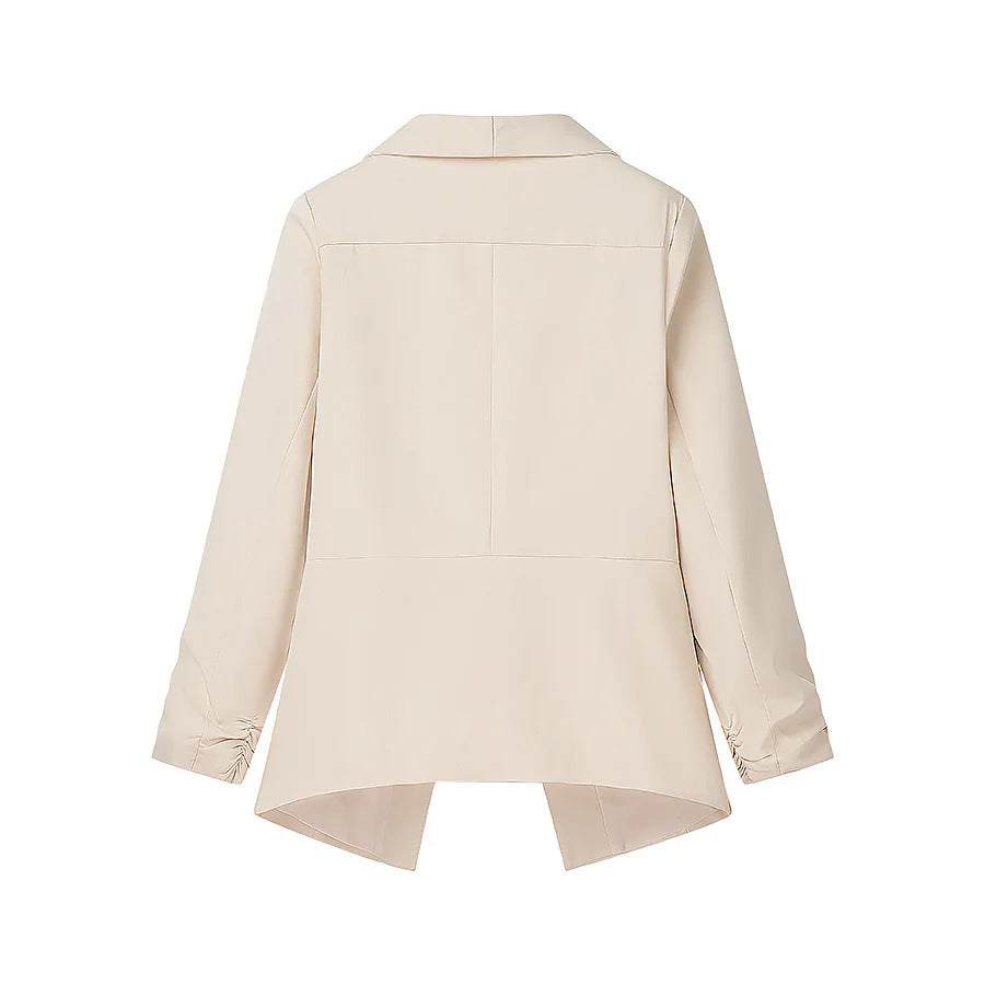 Damen elegante Blazerjacke mit lässigem Schnitt und modischem Revers R&B