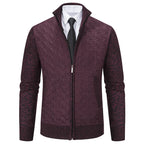 Herren stylische Steppjacke mit strukturiertem Obermaterial und hohem Kragen R&B