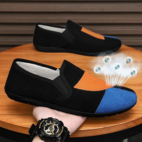 Damen lässige Slip-On Schuhe mit atmungsaktiver Oberflächenstruktur und rutschfester Sohle R&B