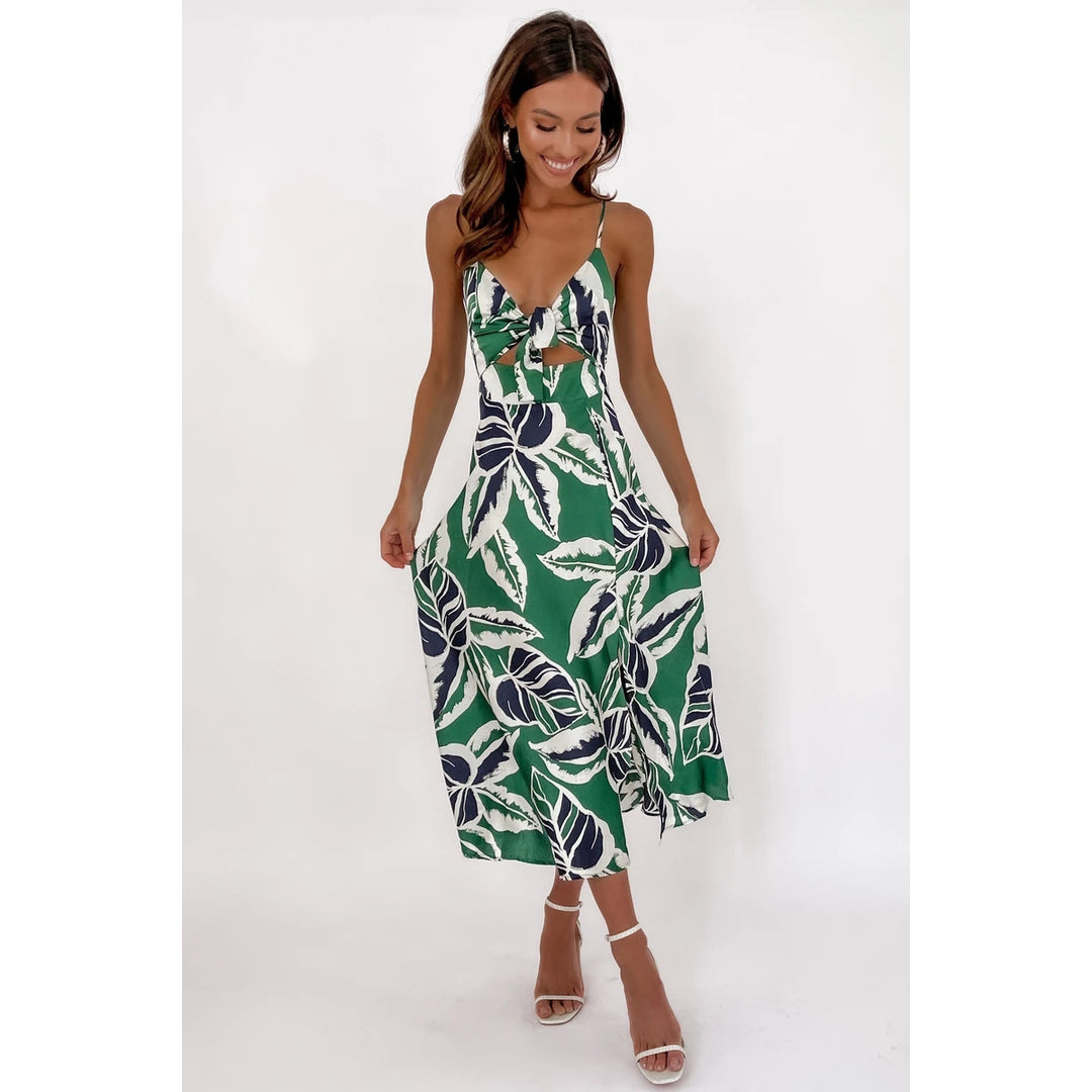 Damen Wickelkleid mit floralem Print und verspielt schwingendem Saum R&B