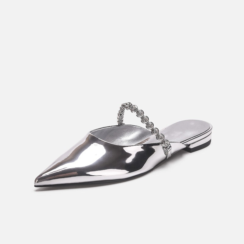 Damen Elegante Sling-Pumps mit funkelndem Kettenriemen R&B