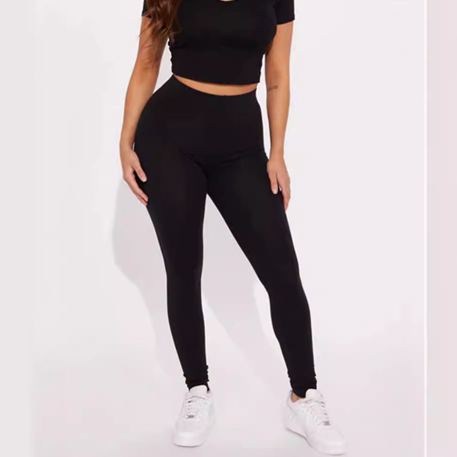 Damen Leggings mit hohem Bund und figurformendem Schnitt R&B