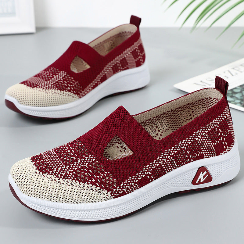 Damen Atmungsaktive und elastische Slip-On Freizeitschuhe R&B