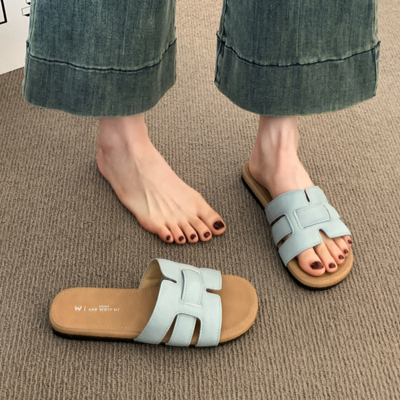 Damen Trendige Slide-Sandalen mit modischem Riemendetail EB