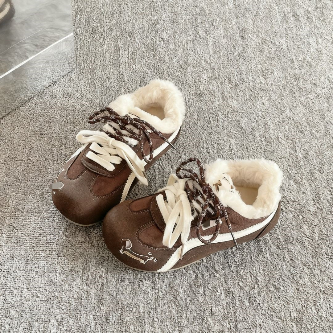 Damen Sneaker mit wärmendem Fleece-Innenfutter und modischem Design R&B