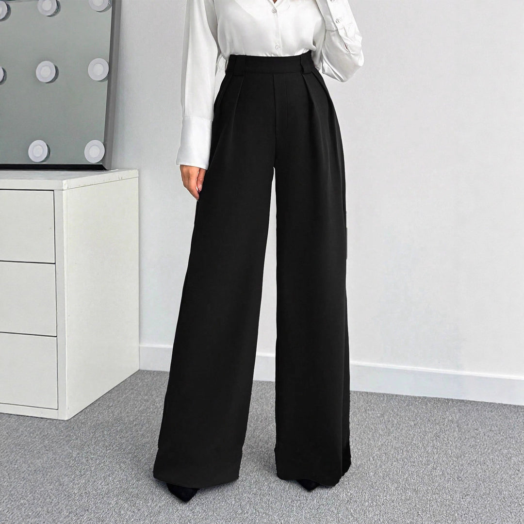 Damen Hochtaillierte Weitbein-Hose mit Gürtel R&B