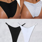 Damen Bikini-Höschen mit raffinierten Raffungselementen und hohem Beinausschnitt R&B