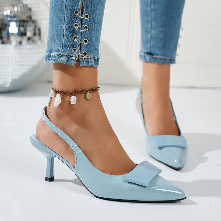 Damen Elegante Slingback-Pumps mit modischem Schleifen-Detail R&B