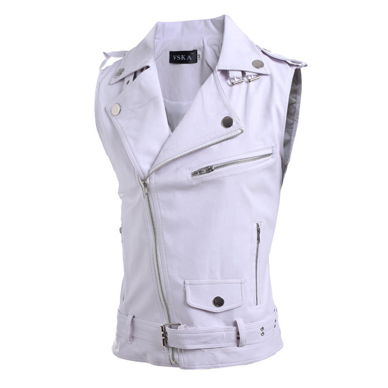 Damen Biker-Weste mit asymmetrischem Reißverschluss und Taschen