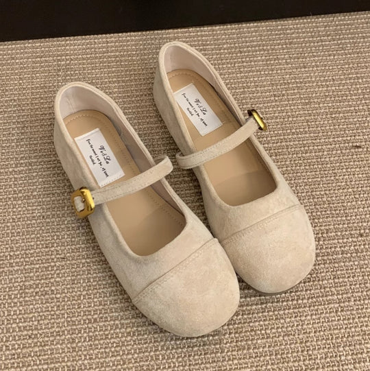 Damen Elegante Mary Jane Ballerinas mit dekorativem Riemchen und hochwertiger Verarbeitung R&B