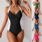 Damen Hochwertiger Einteiler Badeanzug mit schickem Knotendesign R&B