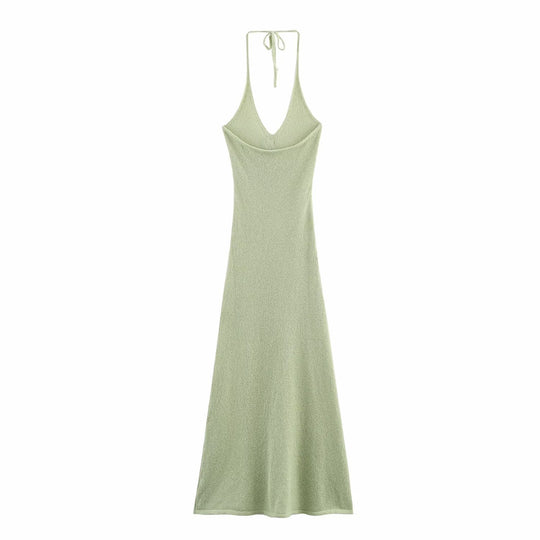 Damen Maxikleid mit floralem Akzent und niedrigem V-Ausschnitt R&B