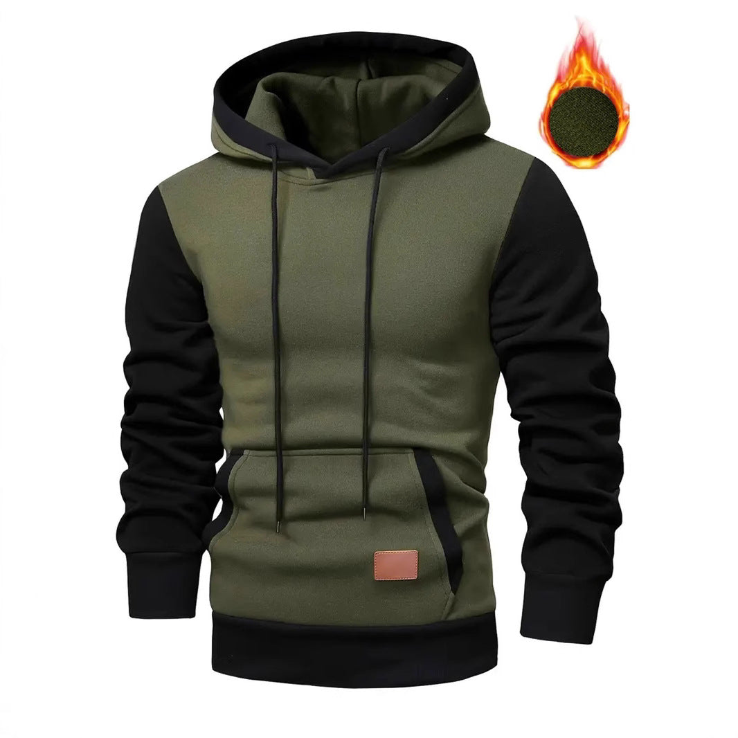 Herren modischer Hoodie mit praktischen Taschen und kontrastrierendem Design R&B