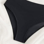 Damen Sport-Bikini mit hohem Bund und breiten Trägern