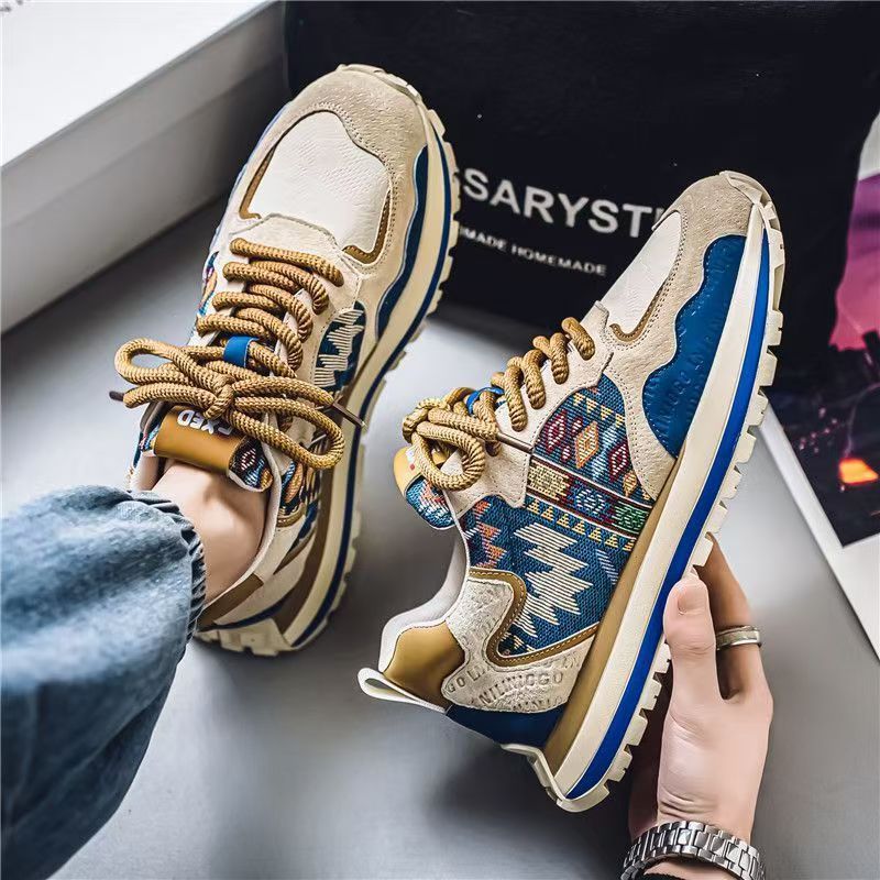 Damen Sportliche Sneakers mit modischem Tribal-Muster und rutschfester Sohle R&B