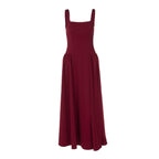 Damen Elegantes Abendkleid mit quadratischem Ausschnitt und fließendem Rock R&B