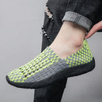 Unisex nan geflochtene elastische Slipper mit leichter dämpfender Sohle R&B