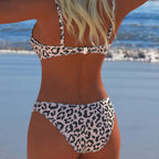 Damen Bikini-Set mit modernen Leopardenmuster und komfortablem Schnitt