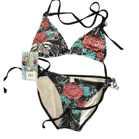 Damen Bikini-Set mit einzigartigem grafischem Design R&B
