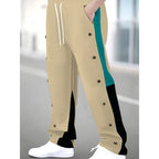 Herren Sportliche Trainingshose mit Druckknopfverschluss und atmungsaktiver Struktur R&B