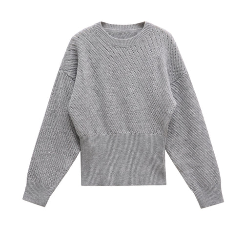 Damen Pullover im strukturierten Strickdesign R&B