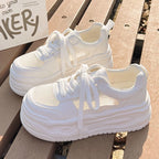 Damen Trendige Sneakers mit luftiger Mesh-Oberfläche und ergonomischer Plateau-Sohle R&B