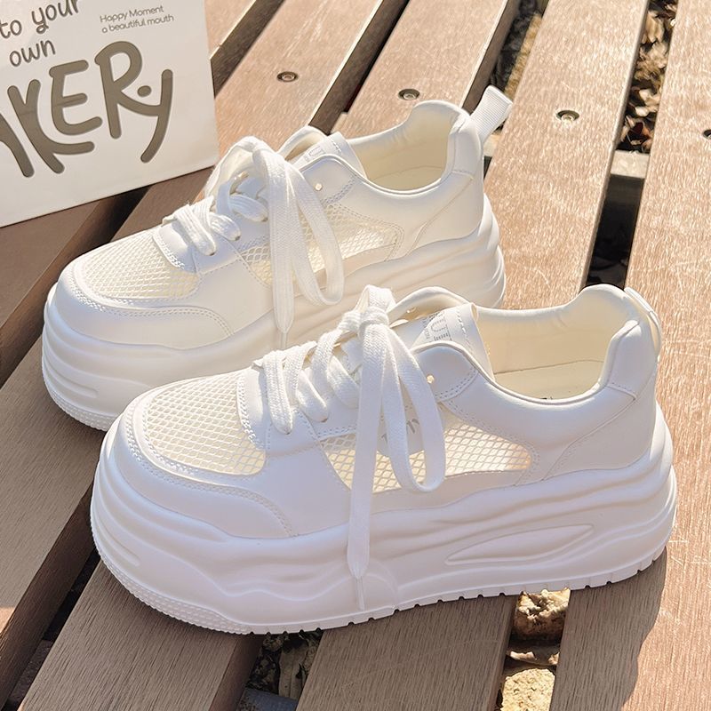 Damen Trendige Sneakers mit luftiger Mesh-Oberfläche und ergonomischer Plateau-Sohle R&B