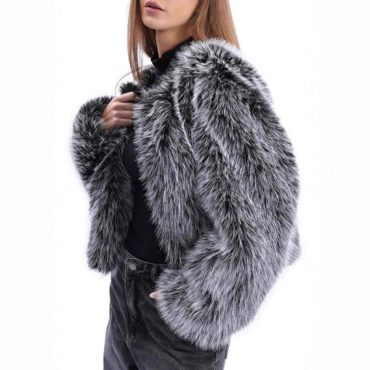 Damen Fleece-Kurzmantel R&B