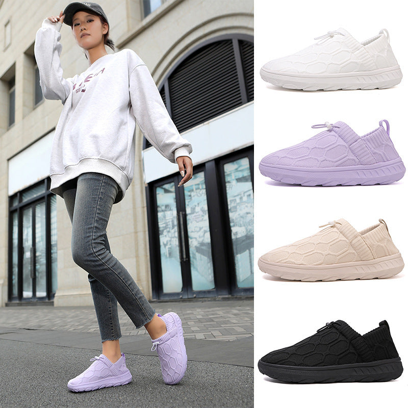 Damen Elastische Slip-On Sneakers mit innovativem Schnellschnürsystem