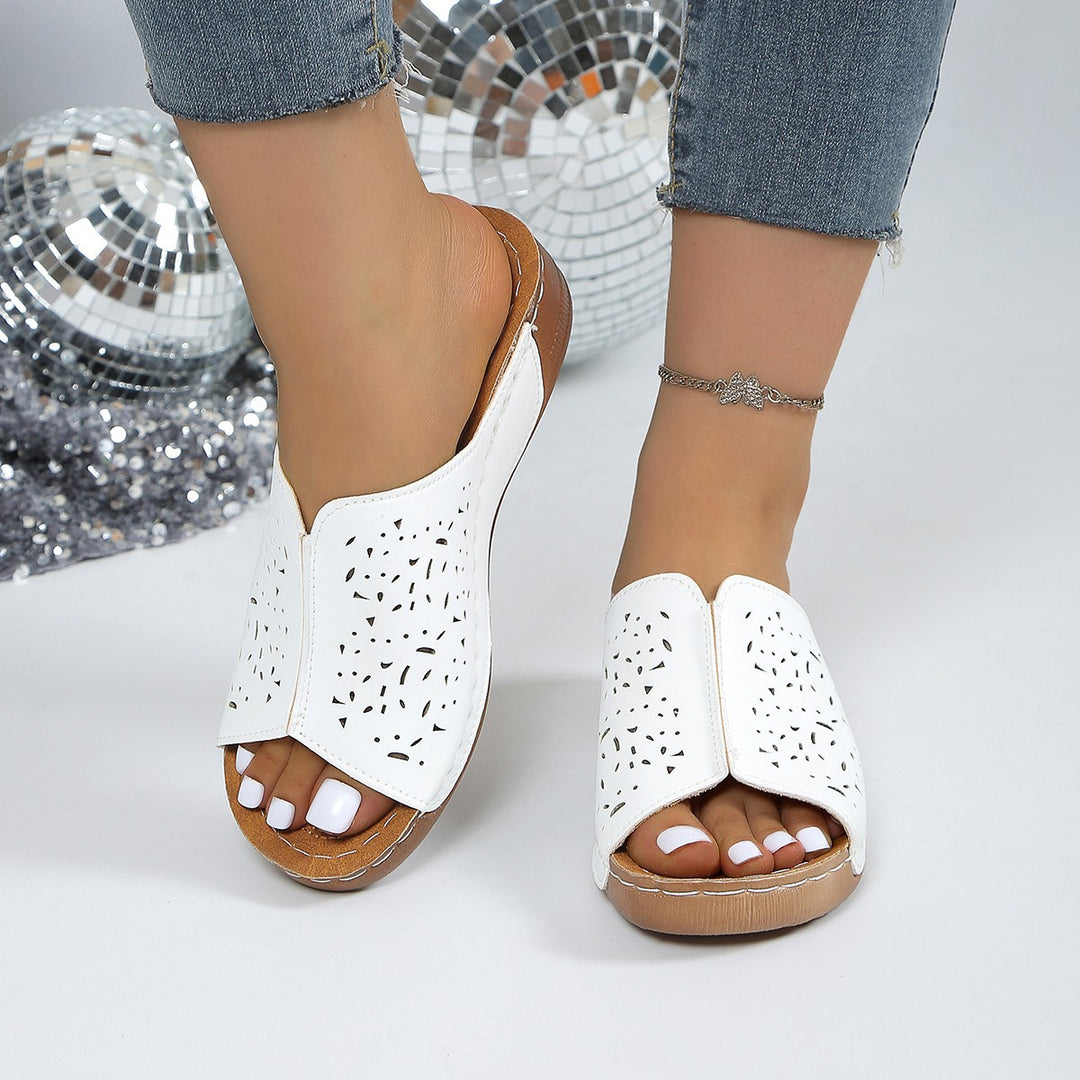 Damen Komfortable Clogs mit perforiertem Design und rutschfester Sohle R&B
