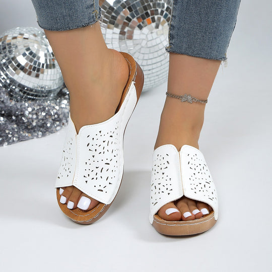 Damen Komfortable Clogs mit perforiertem Design und rutschfester Sohle R&B