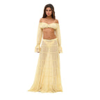 Damen luftiges Strandkleid mit Rüschen R&B