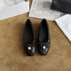 Damen Ballerinas mit dekorativem Riemchen und Perlenapplikation R&B