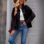 Damen Denimjacke mit lässigem Schnitt und fransigen Details R&B
