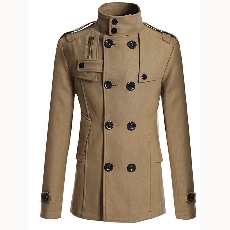 Damen Modischer Trenchcoat mit asymmetrischem Schnitt und praktischen Taschen R&B